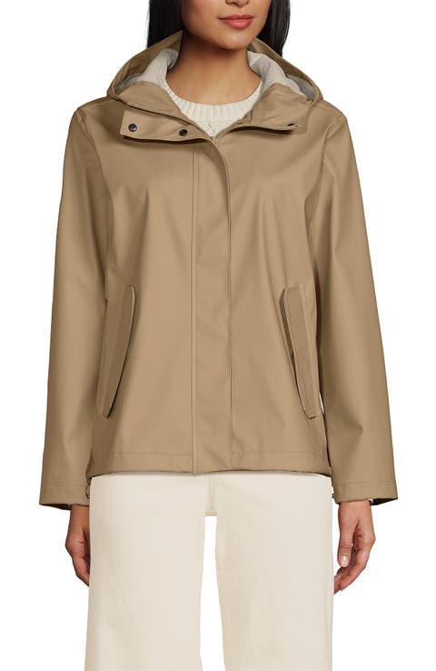 Lands' End Squall Waterproof Rain Slicker Jacket