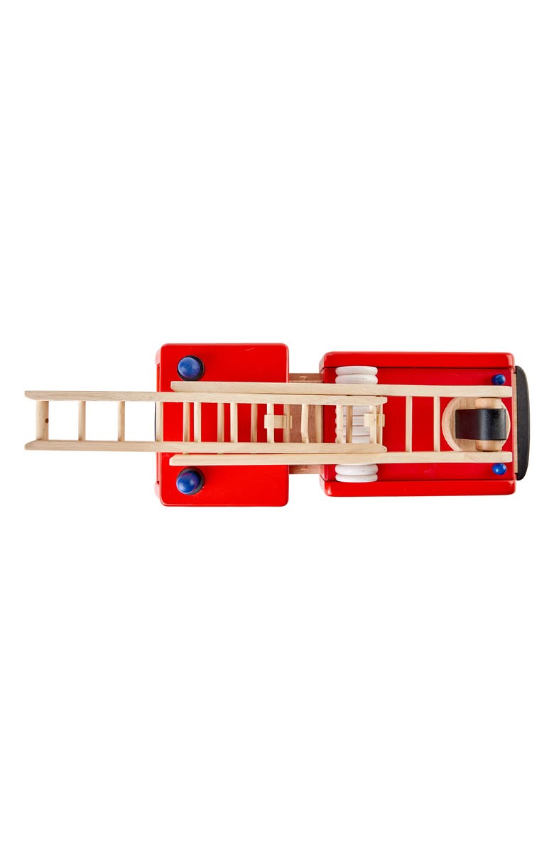 Pintoy Wood Toy Fire Engine, Alternate, color, Red