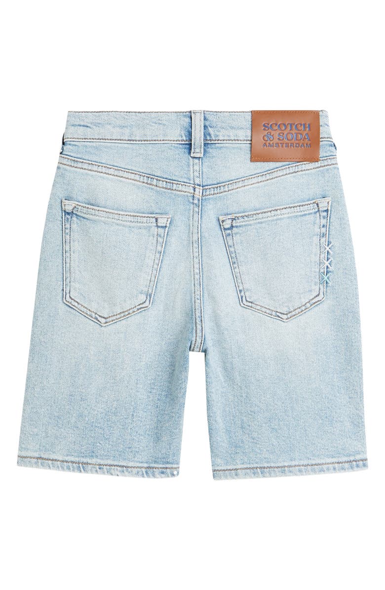 Scotch & Soda The Pitch Loose Kids' Denim Shorts, Alternate, color, Borderland