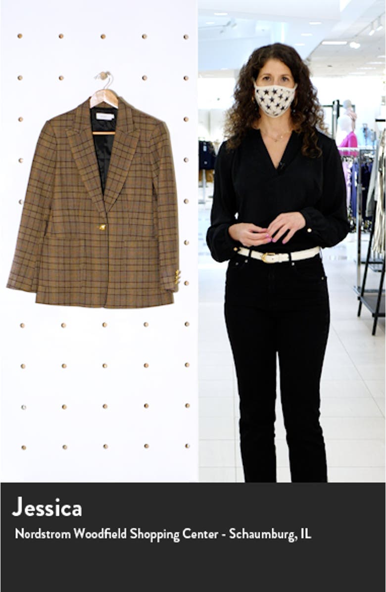 Hicks Check Single Button Blazer, sales video thumbnail