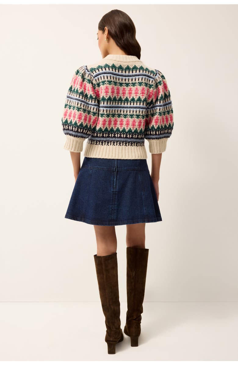 Marie Oliver Gail Sweater, Alternate, color, Forest