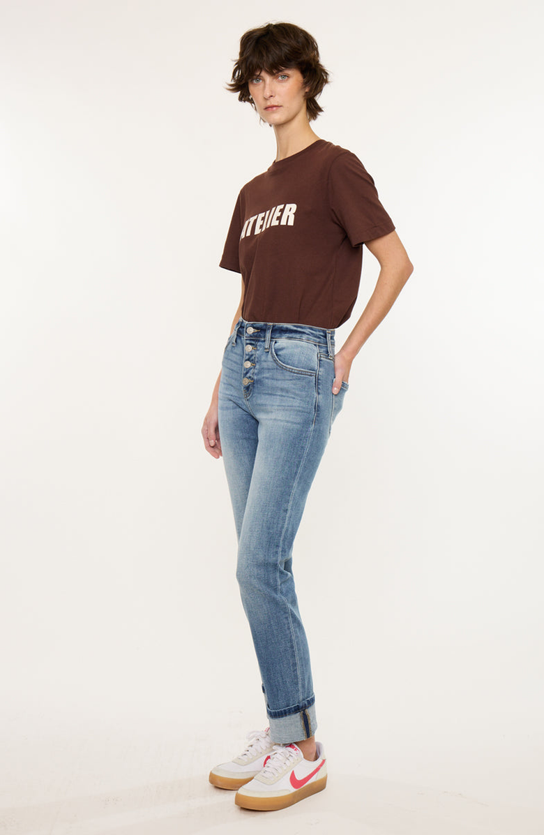 KanCan Noelle Essentials High Rise Skinny Straight Jeans, Alternate, color, Medium Wash