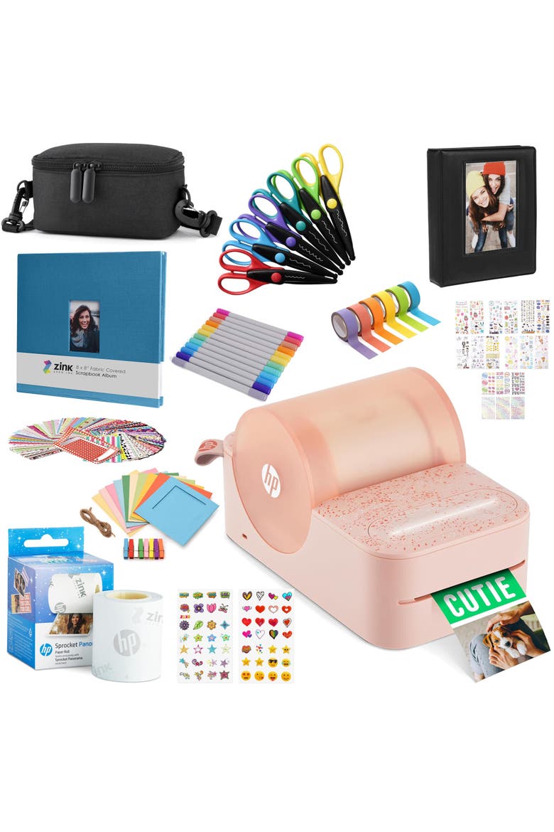 Sprocket Panorama Printer Craft Bundle, Main, color, Pink