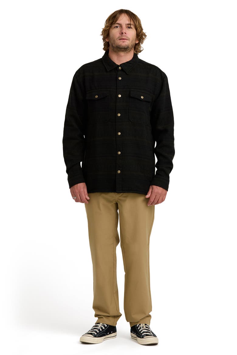 Lodge Jacquard Snap Front Shirt, Alternate, color, DARK MILITARY