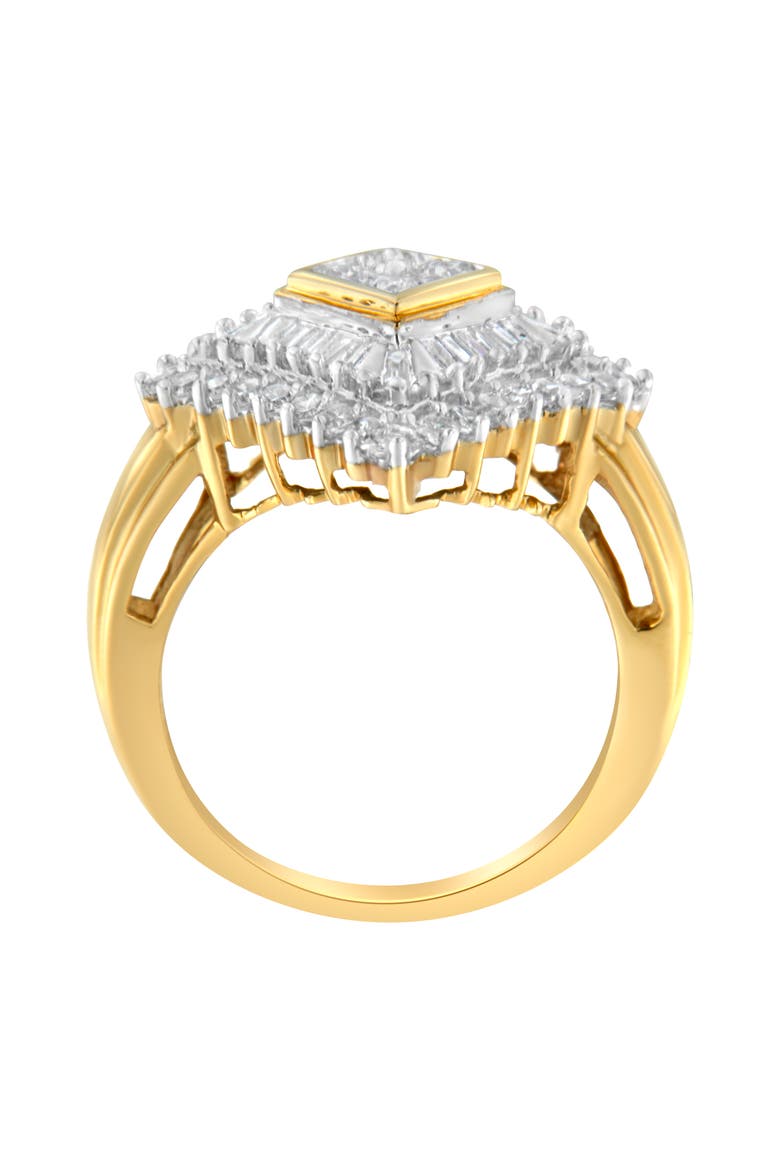 10K Yellow Gold 1.0 Cttw Diamond Ballerina Ring, Alternate, color, Yellow Gold
