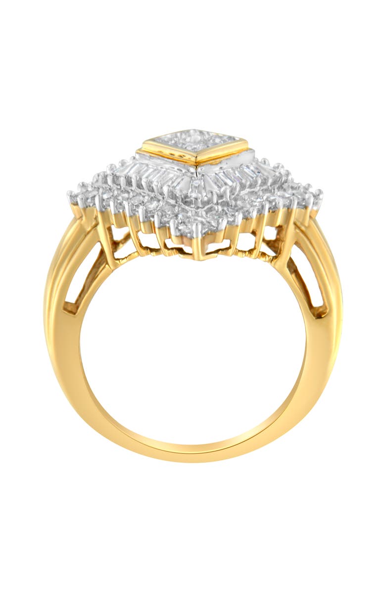 Haus of Brilliance 10K Yellow Gold 1.0 Cttw Diamond Ballerina Ring, Alternate, color, Yellow Gold