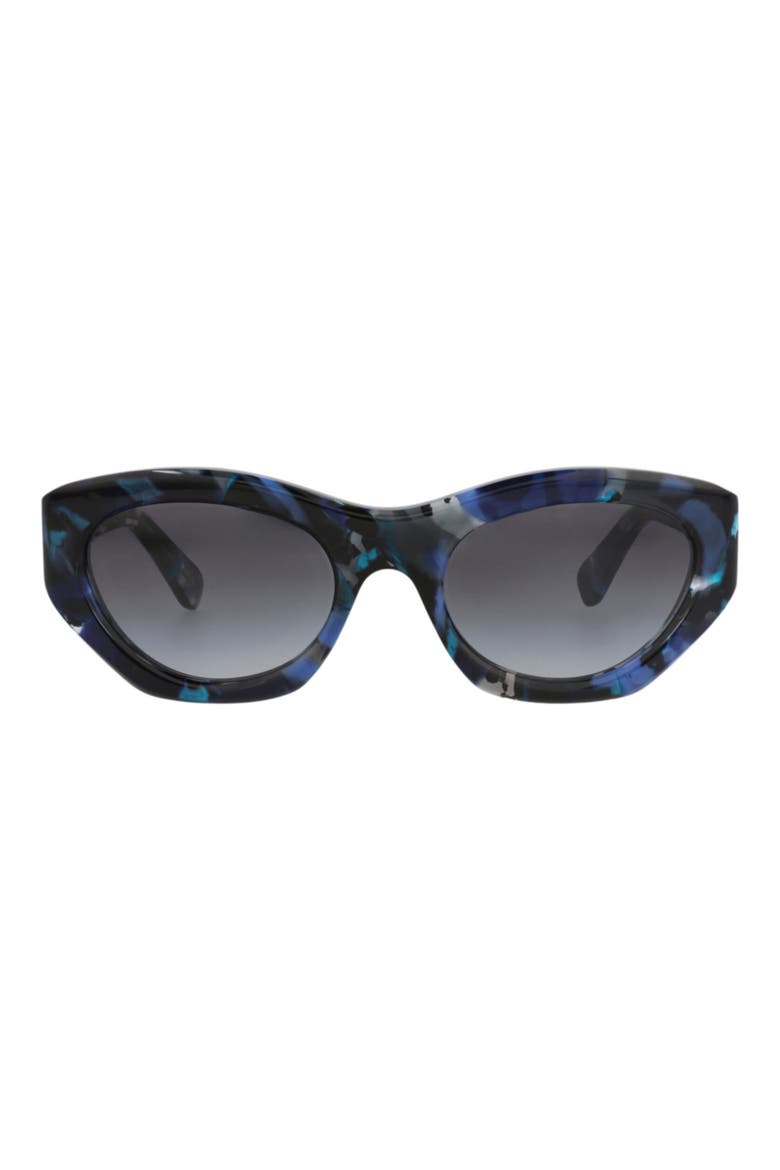 Novelty 52mm Cat Eye Sunglasses, Main, color, BLUE BLUE GREY