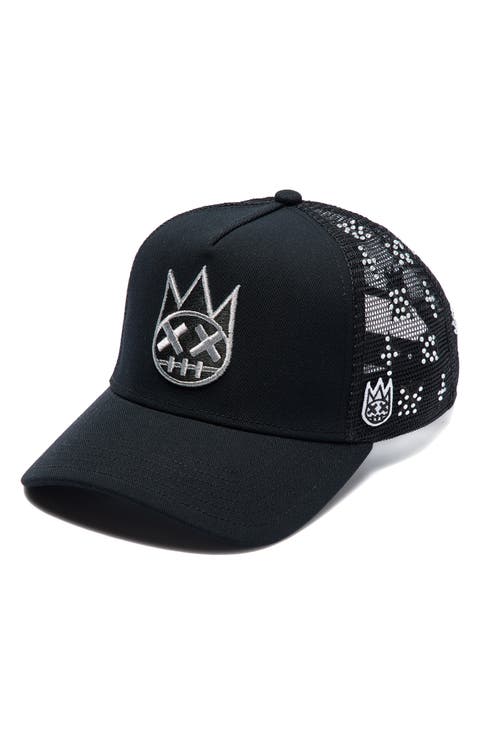 Shimuchan Logo Crystal Embellished Trucker Hat