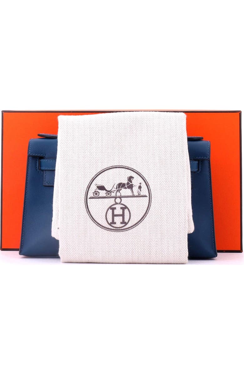 Pre-Owned Hermes Kelly Pochette Swift, Alternate, color, Deep Blue