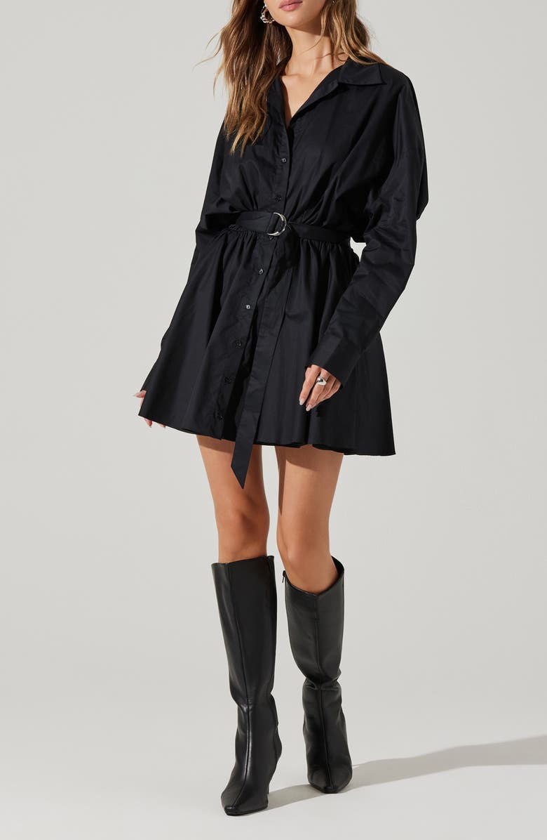 ASTR the Label Winica Long Sleeve Shirtdress, Alternate, color,