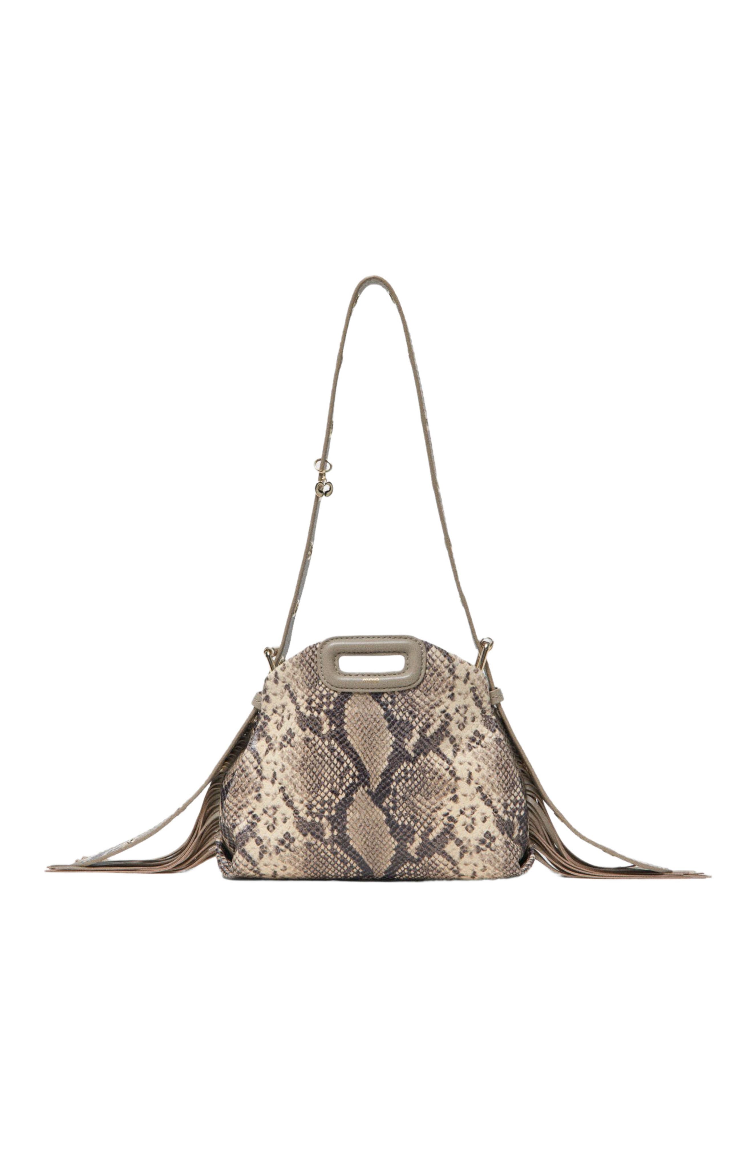 Python-embossed Miss M mini bag, Main, color, Natural snake print