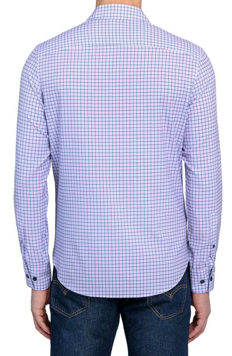 CONSTRUCT Grid Print Stretch Dress Shirt, Alternate, color, Lilac