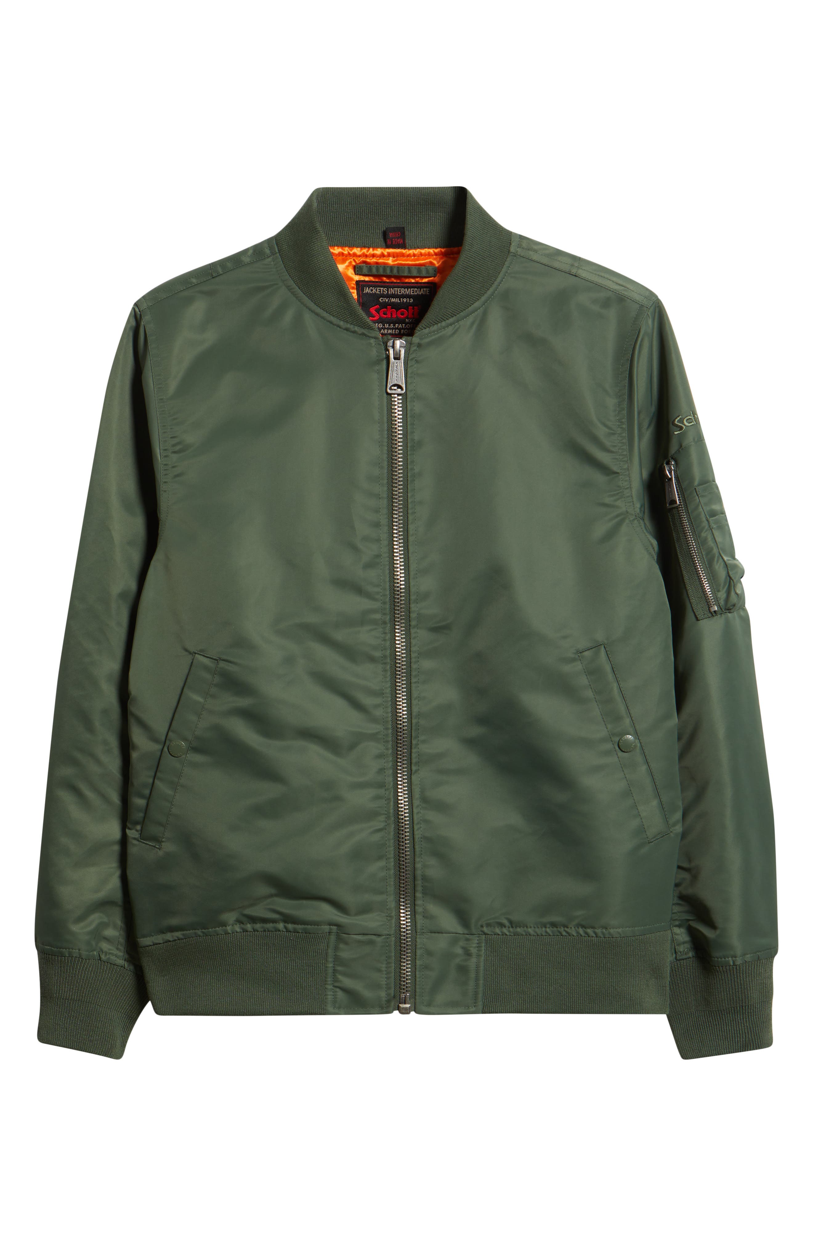 Schott NYC MA-1 Satin Flight Jacket (Men) | Nordstrom
