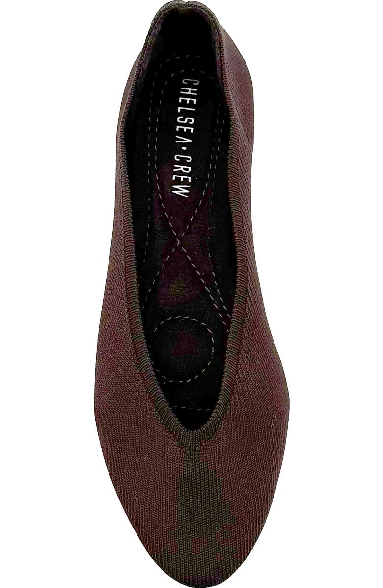 CHELSEA CREW Flight Knit Flat, Alternate, color, Brown Knit