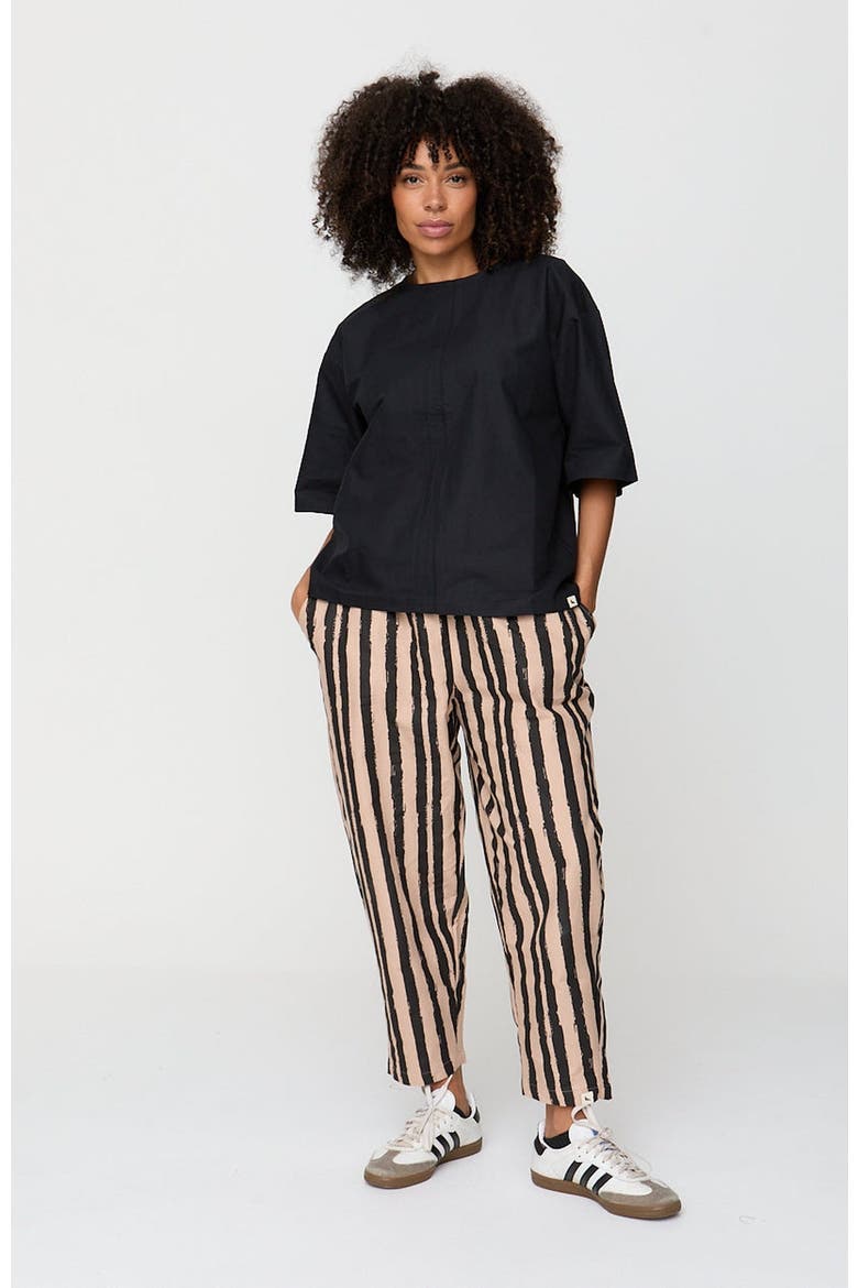 Organic Cotton Doris Tie Back Top, Alternate, color, Black