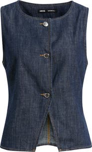 MANGO Lia Denim Cutaway Vest