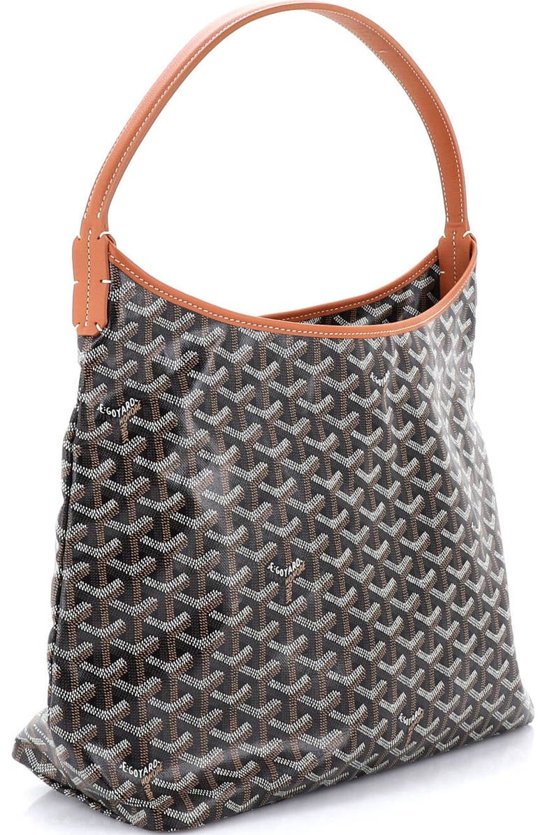 Pre-Owned Goyard Boheme Hobo Coated Canvas, Alternate, color, Brown