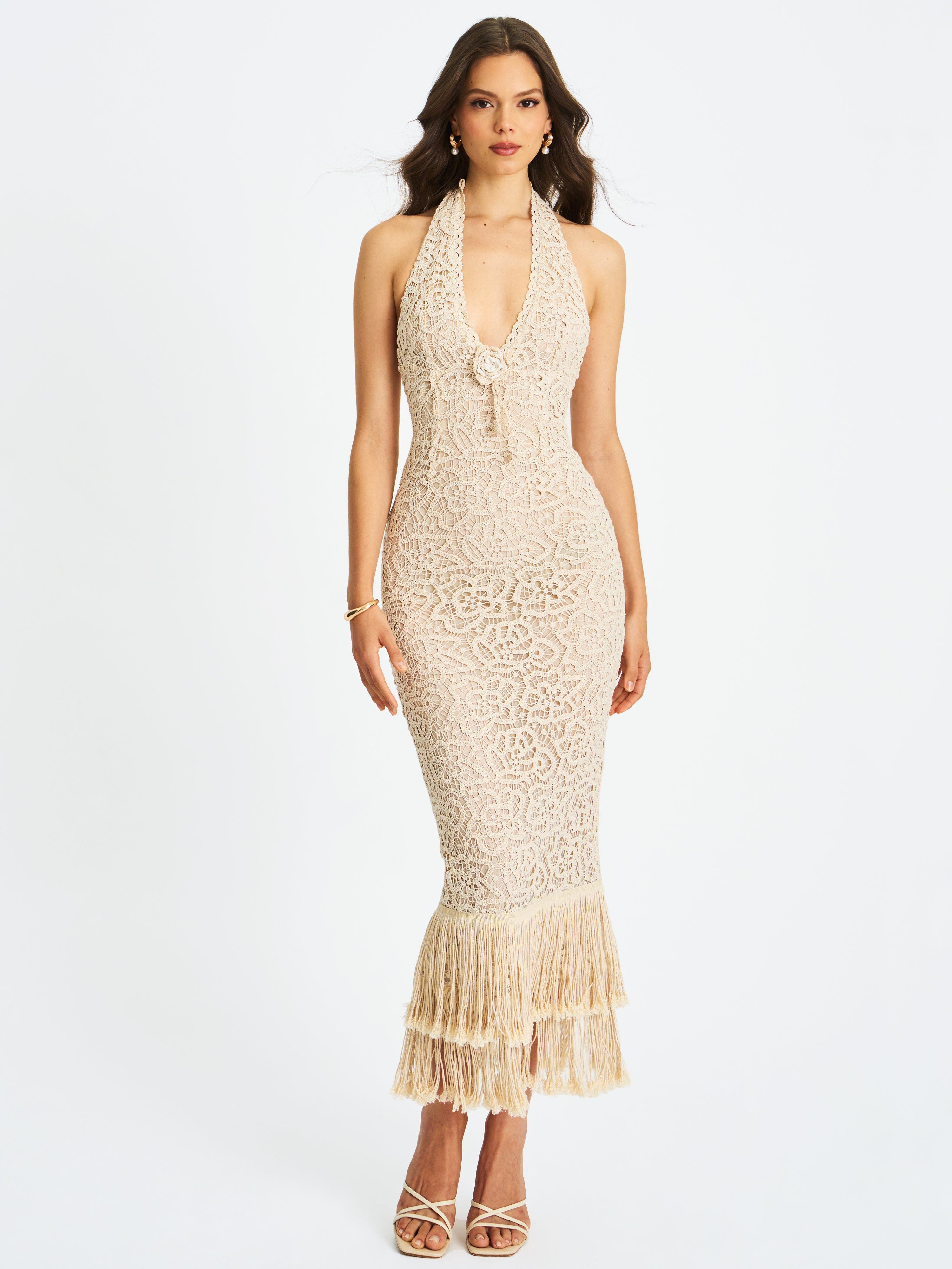 cute elegant dresses Tulle Lace Long Prom Dress, Long Sleeves Lace Formal Evening Dress black-tie shoulder design with floral Size:42 Reg Bohemian Crochet Granny Square