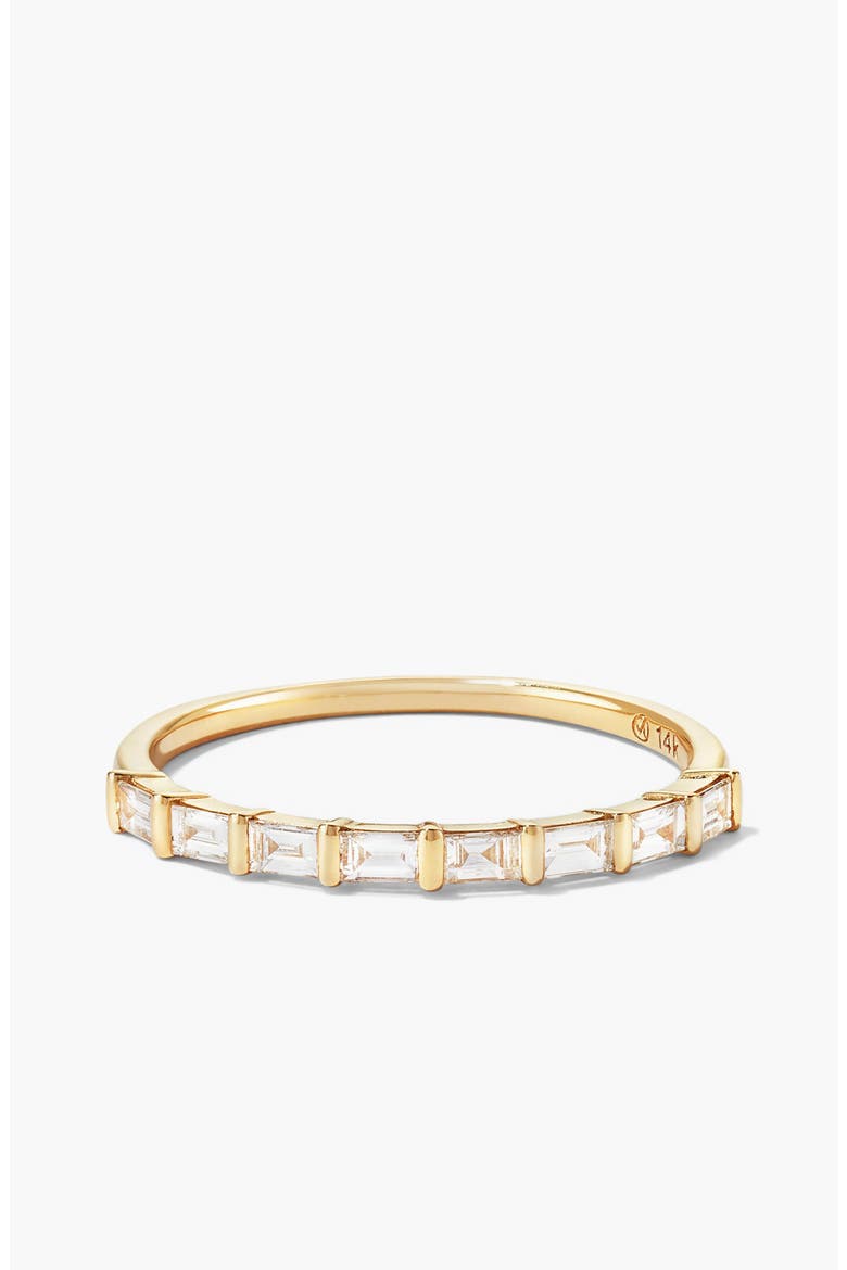 Baguette Diamond Half Eternity Band, Main, color, 14k Yellow Gold