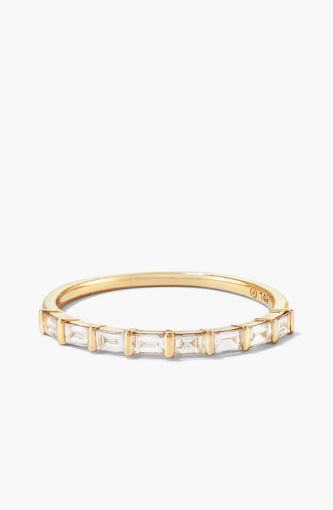 Baguette Diamond Half Eternity Band