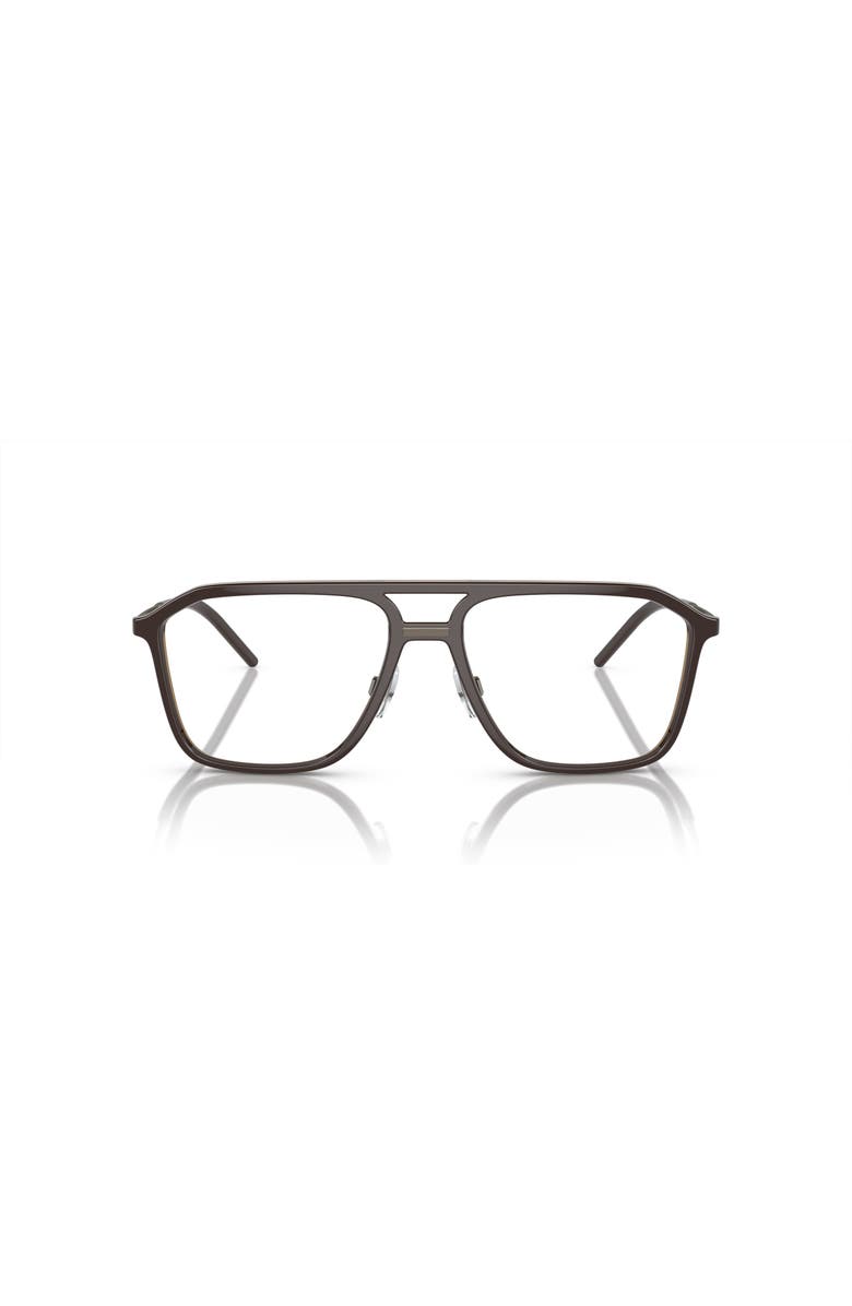 Dolce&Gabbana 55mm Pilot optical glasses, Alternate, color, Brown