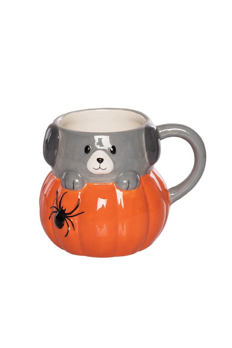 Dog Pumpkin Mug, Main, color, Orange