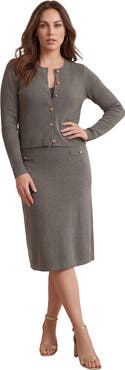 Jessica London 3 Piece Ribbed Cardigan Wardrober
