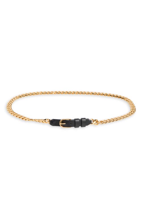 Shop Nili Lotan Nicolette Chain Belt In Black
