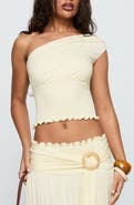 Princess Polly Full Orbit Smocked One-Shoulder Top