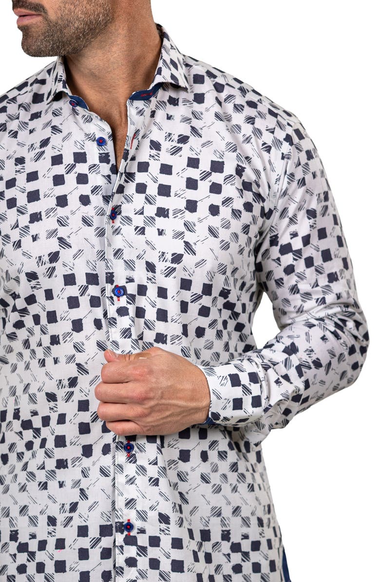 Maceoo Eins Marthy Contemporary Fit Cotton Button-Up Shirt, Alternate, color, 