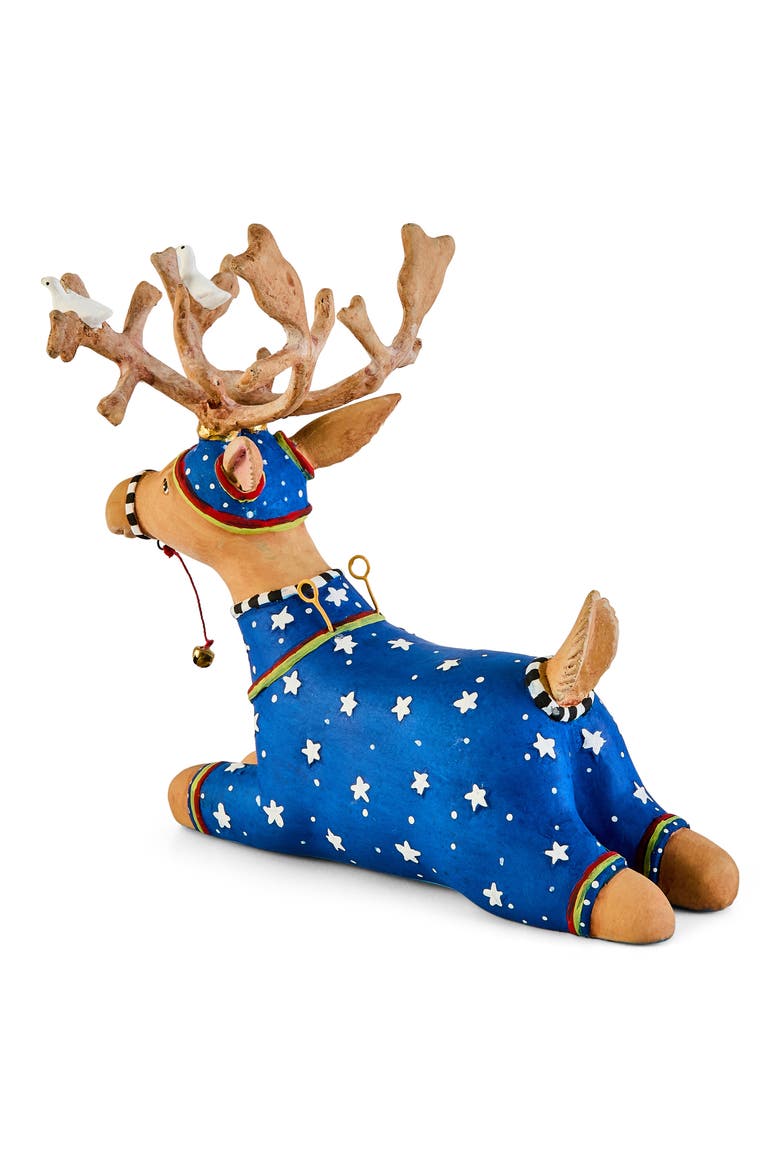 Patience Brewster Dash Away Reindeer Christmas Ornament, Alternate, color, BLUE