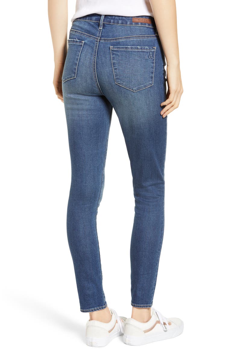 Heather High Waist Ankle Skinny Jeans, Alternate, color, STONY HILL
