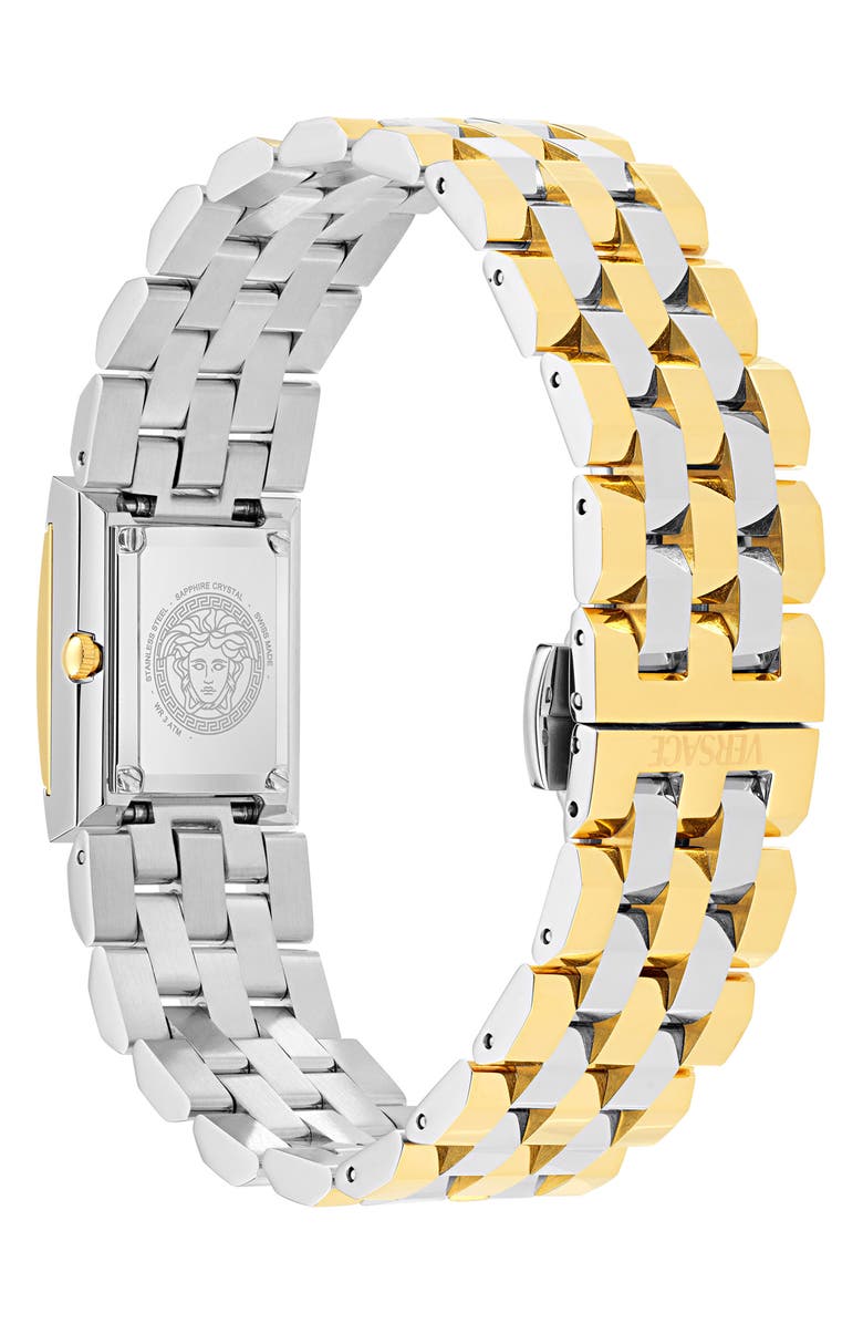 Versace Reveal Two-Tone Bracelet Watch, 18mm x 25mm, Alternate, color, Two Tone