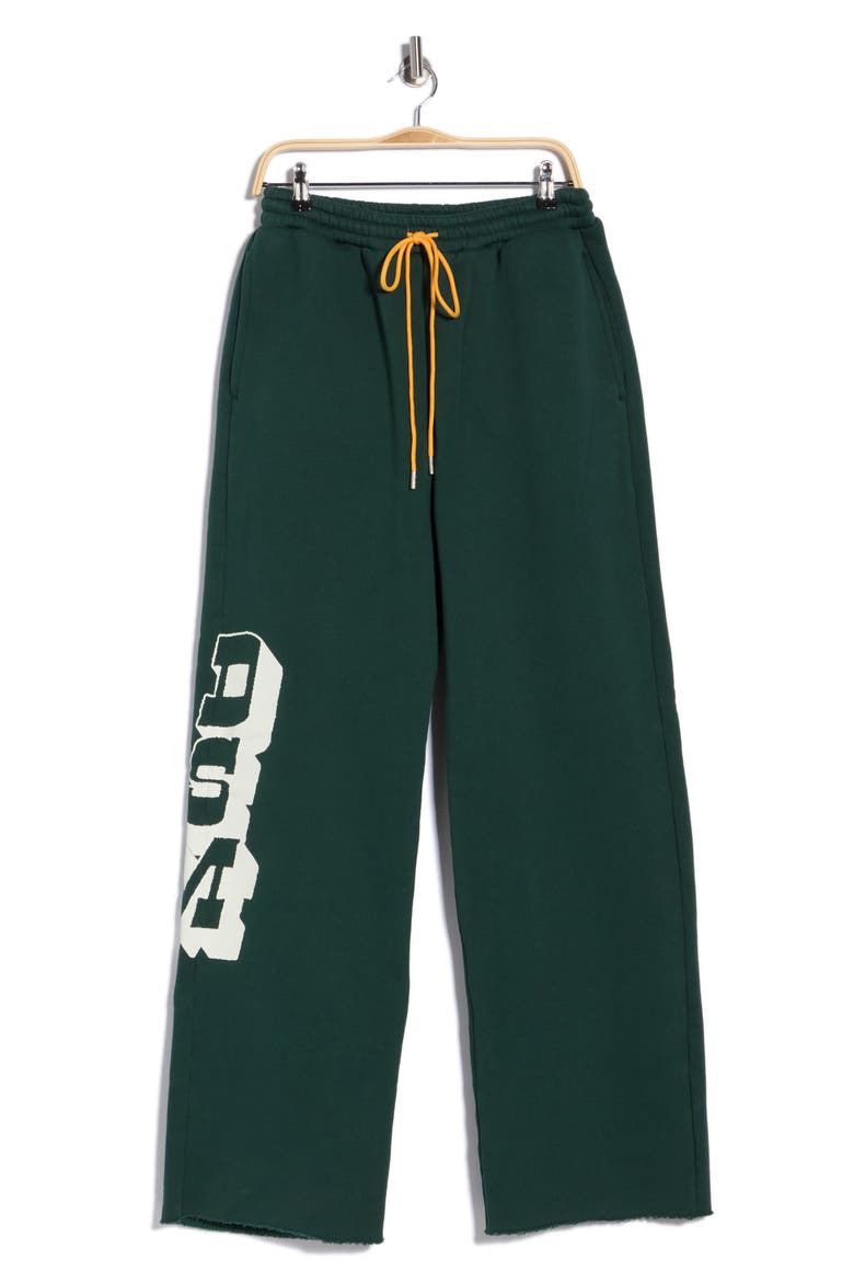 Star Drawstring Sweatpants, Alternate, color, PINE