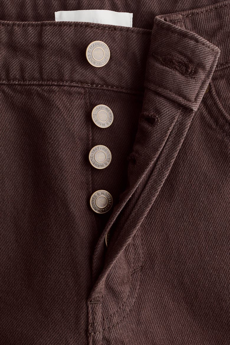 Wide Regular Jeans, Alternate, color, Dark brown