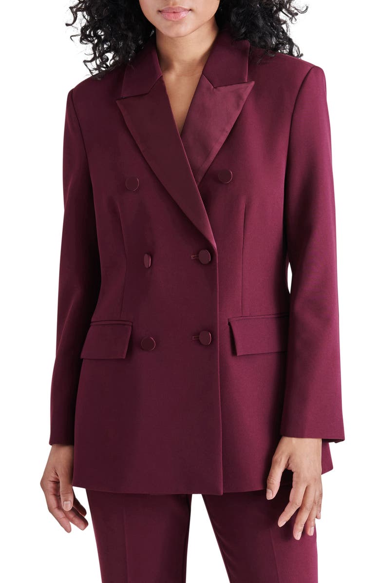 Steve Madden Hayley Double Breasted Suit Blazer, Main, color,