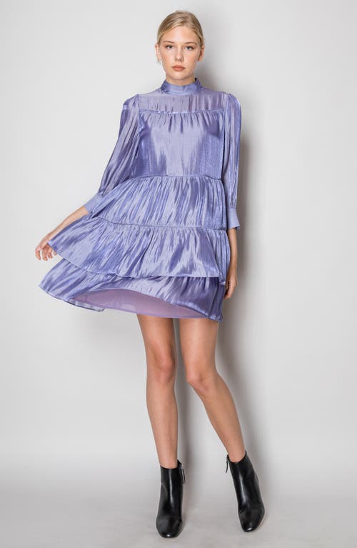 Melloday Tiered Dress In Lavender