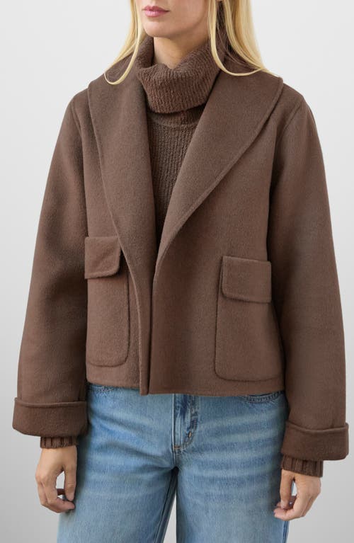 Splendid X @cellajaneblog Crop Icon Coat In Brown