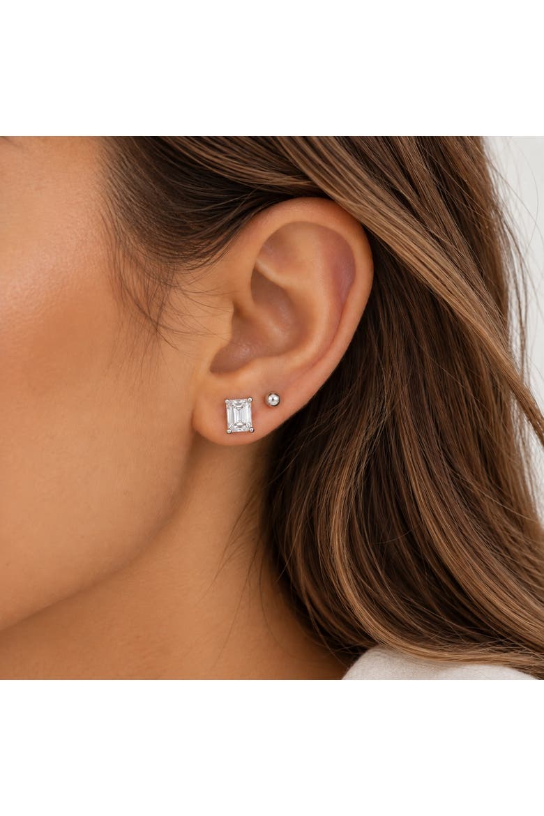 Sterling Silver Stud Earring Stacking Set, Alternate, color, Silver