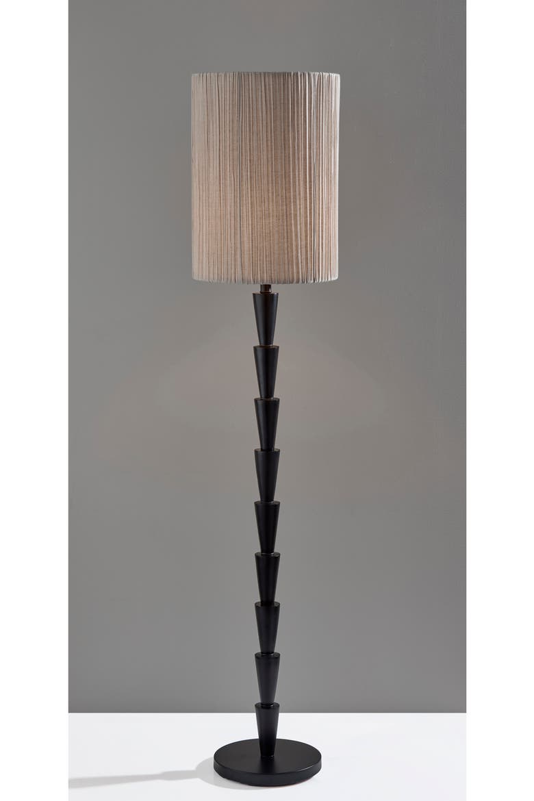 Amos Floor Lamp, Alternate, color, BLACK