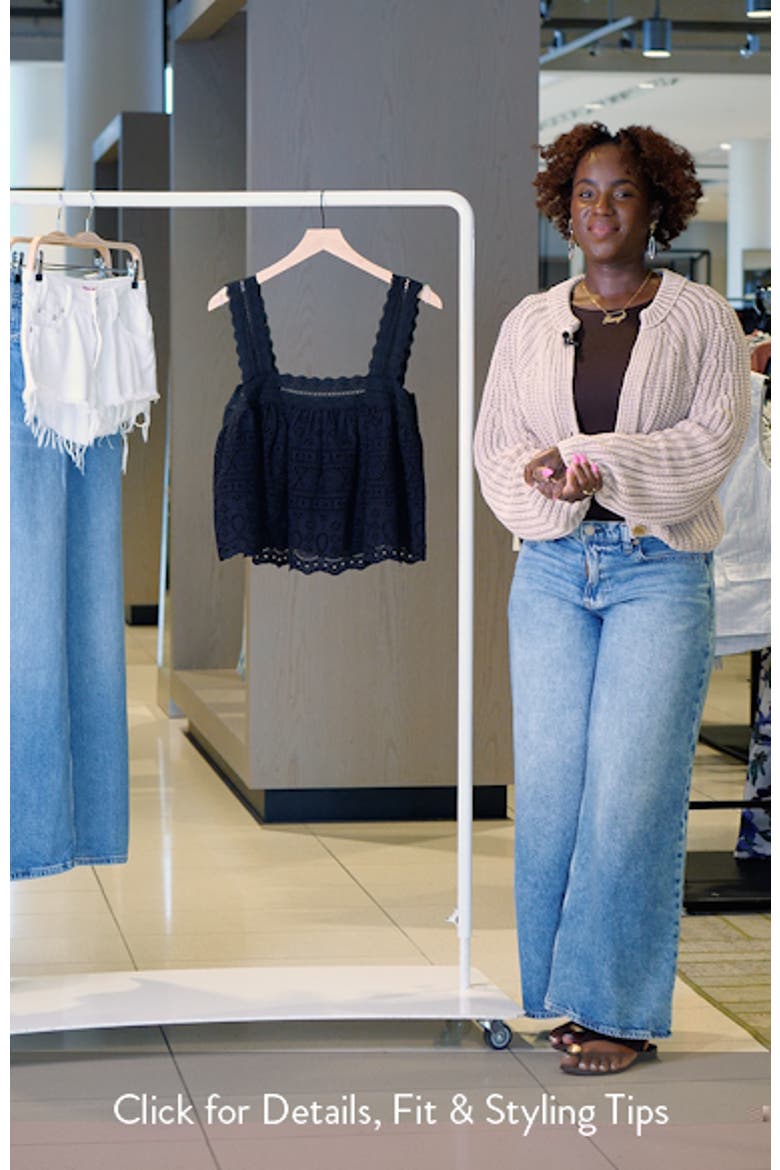 Aideen Sleeveless Eyelet Top video