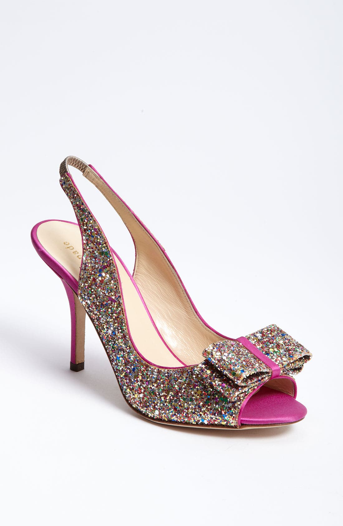 'charm' slingback pump, Main, color, MULTI GLITTER FUCHSIA