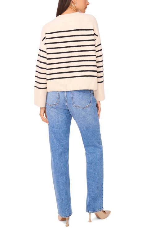 1.state Stripe Sweater In Brown