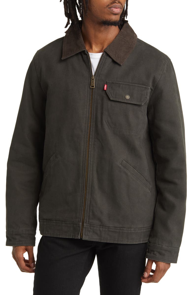 Levi's Corduroy Collar Workwear Jacket, Alternate, color, Olive