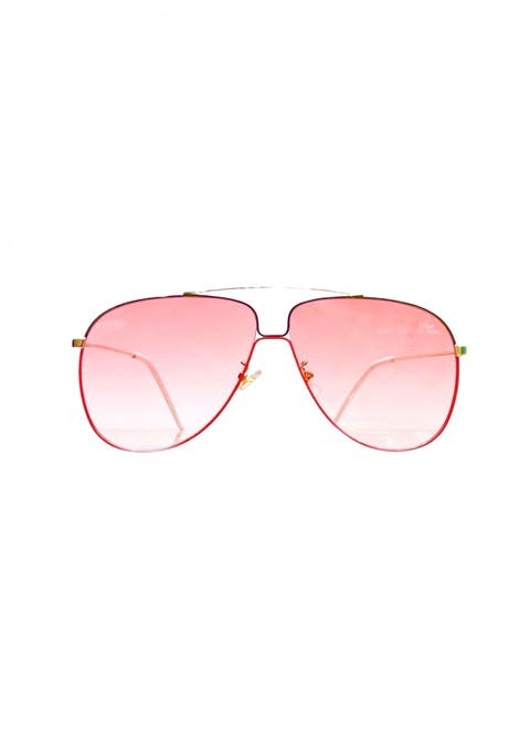 Highlife Rose colored 58mm aviator sunglasses