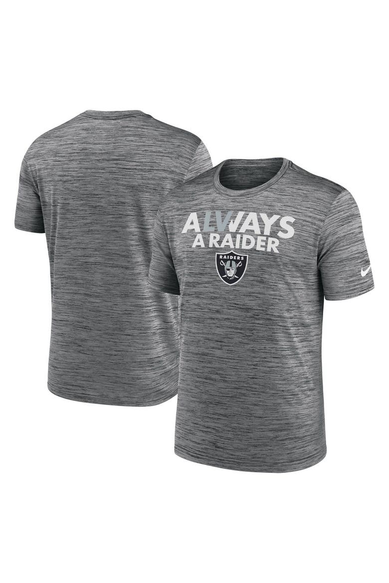 Men's Nike Anthracite Las Vegas Raiders Local Velocity T-Shirt, Main, color, Anthracite
