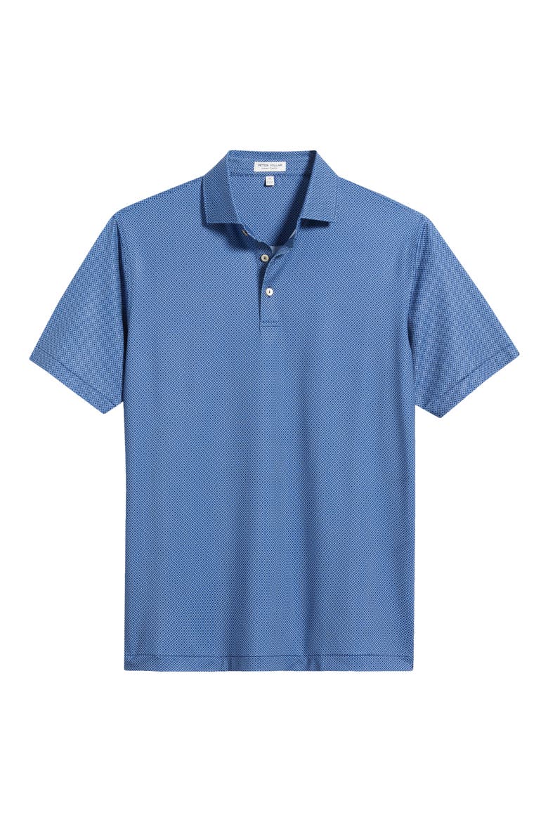Dewitt Microprint Performance Jersey Polo, Alternate, color, SPORT NAVY