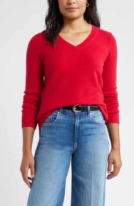 Caslon® Cashmere V-Neck Sweater