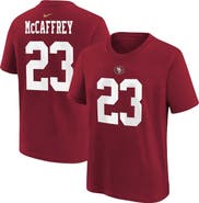 Nike Youth Nike Christian McCaffrey Scarlet San Francisco 49ers Player Name & Number T-Shirt