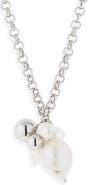 Justine Clenquet Mickey Faux Pearl & Freshwater Pearl Pendant Necklace
